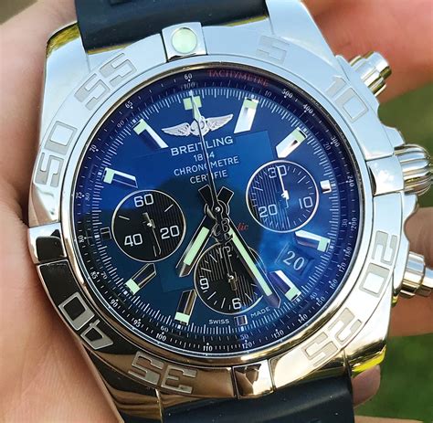 breitling chronomat 44 grey dial|breitling chronomat 44 blackeye blue.